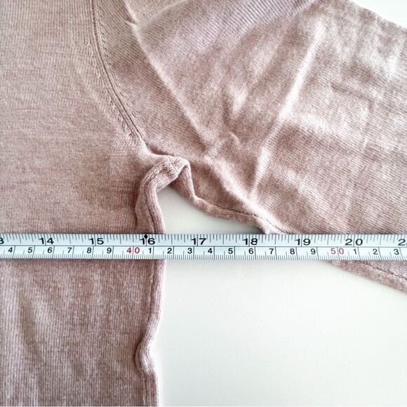 CAMBER & GRACE Pullover Pale Pink Knit Cream Chiffon Layered Look Women's S - Picture 7 of 9
